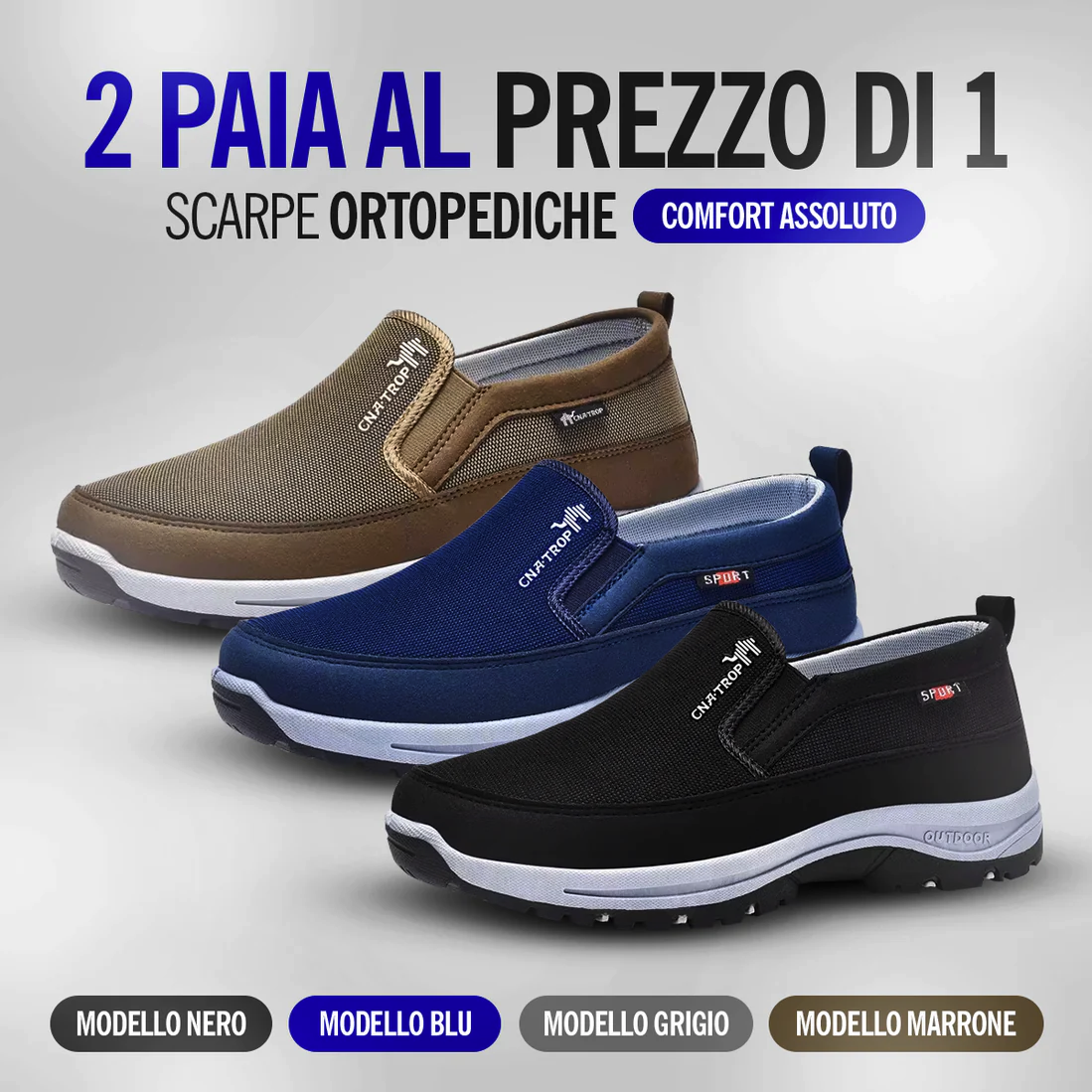 2 PAIA AL PREZZO DI 1 – Scarpe Ortopediche OrtoPasso